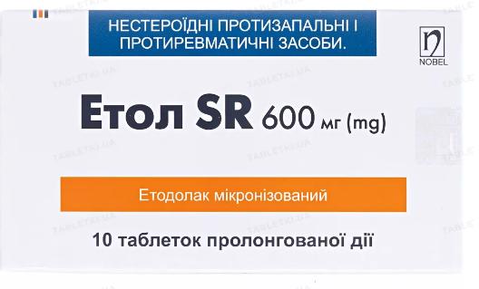 Етол SR табл.пролонг.дії 600мг N10